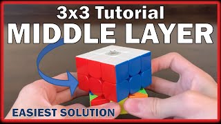 How to Solve the 3x3 Rubiks Cube  Second Layer  Middle Layer [upl. by Mirna]