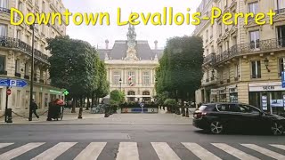 Downtown LevalloisPerret  Driving French region [upl. by Nylyram]