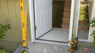 Jeld Wen Front Door Installation  Really crappy products and craftsmanship PART 1 [upl. by Aisinoid209]