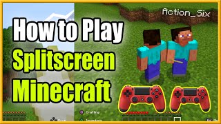 How to PLAY Minecraft Split Screen On PS4 Xbox Switch PC Two to Four Players [upl. by Jerol165]