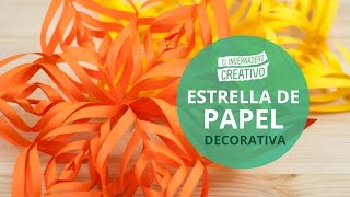 Cómo hacer una estrella de papel decorativa  How to do a decorating paper star [upl. by Ajnot361]