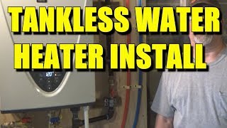 INSTALLING A TANKLESS WATER HEATER  Honest Jardys plumbing [upl. by Nnylecyoj]