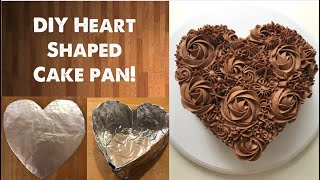 DIY Heart Shaped Cake Pan  Decorating Time Lapse [upl. by Namzzaj]