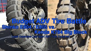 Budget Tire Battle Shinko E804 E805 vs Kenda K784 Big Blocks [upl. by Sana93]