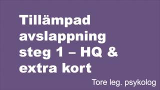 Tillämpad avslappning  extra kort och högre kvalitet  med psykolog Tore [upl. by Illek642]