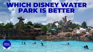 Which Disney Water Park is Better Blizzard Beach vs Typhoon Lagoon The Best Disney Water Park [upl. by Bogart]