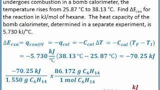 CHEMISTRY 101  Constant volume calorimetry [upl. by Viridis]