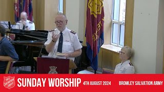 Bromley Temple Salvation Army  Sunday Blessing  4th August 2024 [upl. by Einhorn]