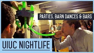 UIUC  College Nightlife House Party Barn Dance Bars  GAF TRAVEL [upl. by Kcirde233]