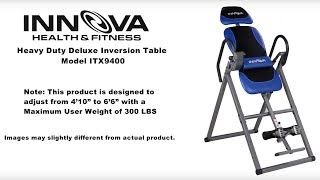 Innova Fitness ITX9400 Inversion Table Installation Guide [upl. by Bronk]