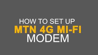 How to setup mtn 4g mifi [upl. by Aridatha]