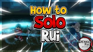 How to solo Rui boss in Demon Fall tips  EASY METHOD [upl. by Raquela433]