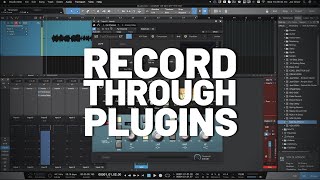 How to Record Through Plugins in StudioOne [upl. by Dnumsed367]