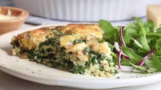 Crustless Sausage and Spinach Quiche [upl. by Archie]