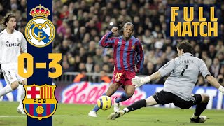 FULL MATCH Real Madrid 0  3 Barça 2005 RELIVE RONALDINHO’S GREATEST GAME AT FC BARCELONA [upl. by Reeve]