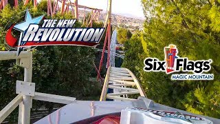 2019 The New Revolution Roller Coaster On Ride Front Seat HD POV Six Flags Magic Mountain [upl. by Ludewig463]