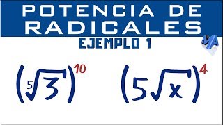 Potencia de radicales  Ejemplo 1 [upl. by Netram296]