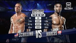 GLORY Last Man Standing  Joe Schilling vs Simon Marcus Full Video [upl. by Nicks]