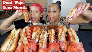 12 LOBSTER TAILS MUKBANG CHALLENGE DONT WIPE YOUR MOUTH [upl. by Tedric]