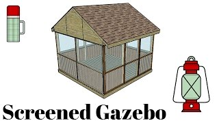 Screened Gazebo Plans [upl. by Sharleen769]