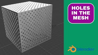 Blender 3D How to make holes in a mesh [upl. by Aihselef12]