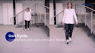 Gait cycle  Comparison with and without CBrace®  Ottobock [upl. by Cressi]