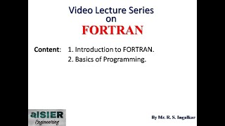 20 Introduction to FORTRAN [upl. by Yenor649]