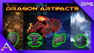 All Dragon Artifact Caves  ARK Survival Evolved  The Island [upl. by Nesyrb532]