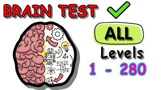 Brain Test Tricky Puzzles Level 1  280  All Levels Updated [upl. by Ebneter]