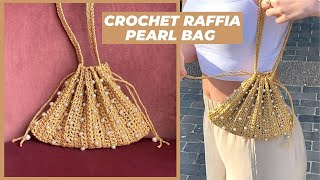 The Raffia Pearl Bag and how to crochet an accordion bag [upl. by Faxun]