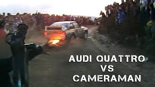 Group B Audi Quattro hits cameraman [upl. by Aneret]