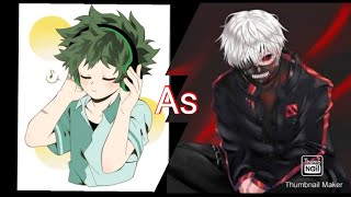 MHA react to deku as kaneki part 12 [upl. by Ahsinev]