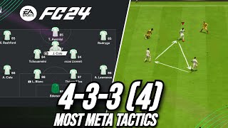 INSANE META TACTICS Best 4334 Custom Tactics EA FC 24 [upl. by Naibaf257]