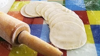 How to make Gyoza wrappers Gyoza skins from scratch [upl. by Yroggerg384]