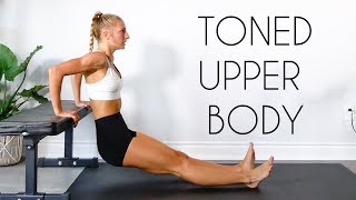 15 MIN TONED UPPER BODY WORKOUT No Equipment At Home [upl. by Michal]