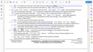 How an Attorney Fills Out the Confidential Conservator Screening Form GC314  California [upl. by Naitsirk821]