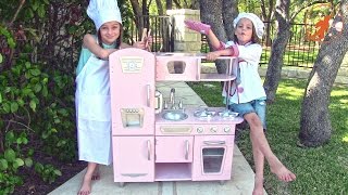 Kidkraft Kids Toy Kitchen  UnboxingReview and Pretend Cooking [upl. by Nyleuqaj243]