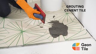 How To Grout Cement Tile [upl. by Atazroglam414]