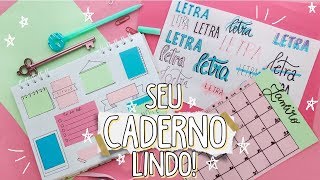 IDEIAS PARA DEIXAR O CADERNO LINDO E ORGANIZADO  TÍTULOS BANNERS PLANNER [upl. by Ahsok]