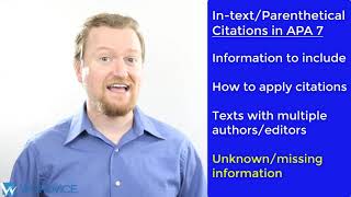 APA 7th Edition Intext Citations [upl. by Leiand]