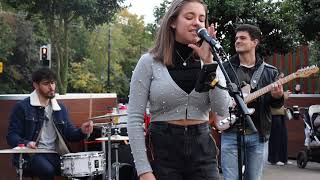 INCREDIBLE STREET PERFORMERS  Isnt She LovelyStevie Wonder Allie Sherlock amp The3Busketeers cover [upl. by Oruam]