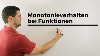 Monotonie Monotonieverhalten bei Funktionen  Mathe by Daniel Jung [upl. by Mateya88]