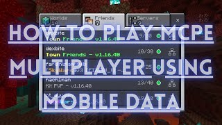 How to play Minecraft multiplayer using mobile data  MCPE tutorial [upl. by Anatak894]