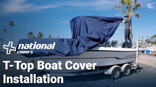 How to Install a TTop Boat Cover  National Covers [upl. by Josepha]