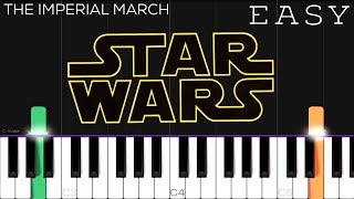 Star Wars  The Imperial March  EASY Piano Tutorial [upl. by Lareneg278]