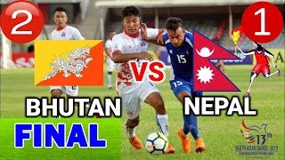 Bhutan vs Nepal 12 HIGHLIGHTS Final Match 13th South Asian Game 2019 Nepal vs bhutan Live Football [upl. by Aicela]