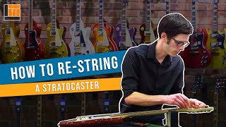 How to Change a String on a Stratocaster [upl. by Nohsauq301]