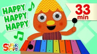 My Happy Song   More Kids Songs  Super Simple Songs [upl. by Novak]