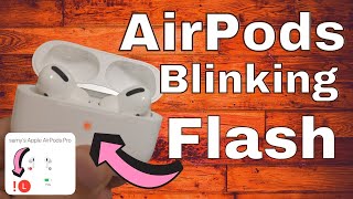 Fix AirPods Pro Blinking Red Green White or Orange 2025 Left  Right AirPod Flashing Problem [upl. by Menken]