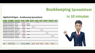 Create a Bookkeeping Spreadsheet in Excel in 10 minutes [upl. by Julianne982]